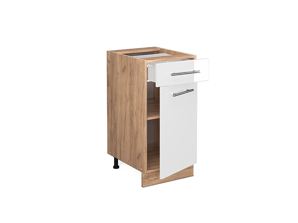 Meuble cuisine blanc haute brillance 40x51.6x82 fame-line