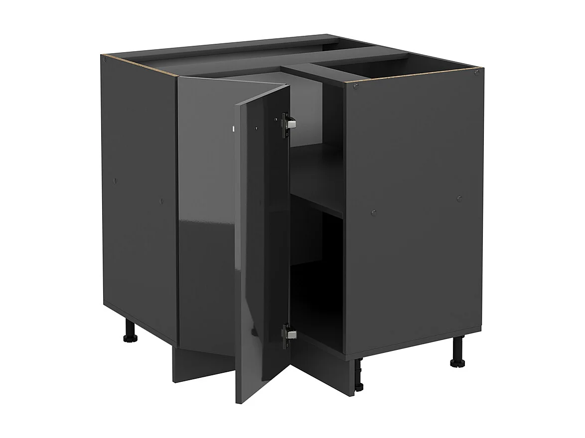 Armario de esquina antracita alto brillo 75.6x60x81.6 r-line