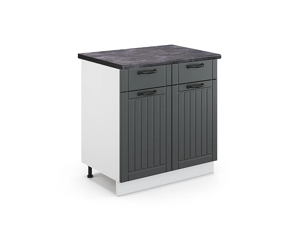 Meuble cuisine anthracite campagne 80x60x82 fame-line