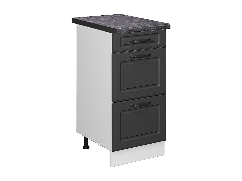 Meuble cuisine anthracite campagne 40x60x81.6 r-line