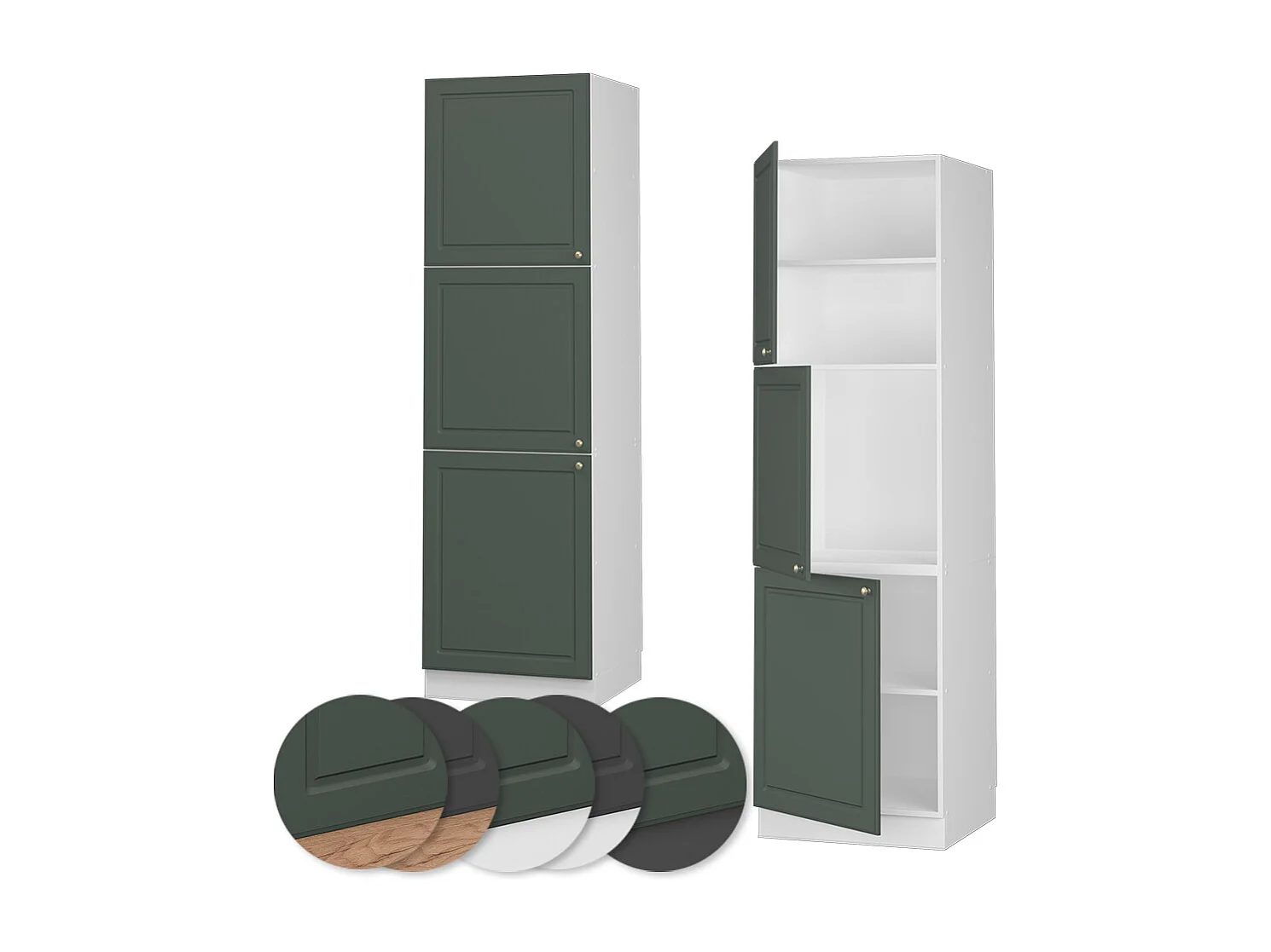 Meuble pour four vert or campagne 60x58x206.8 fame-line