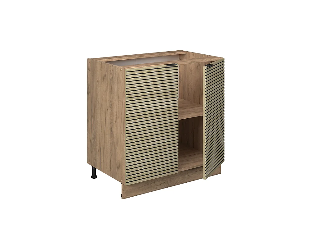 Keukenonderkast eiken paneel 80x51.6x82 fame-line