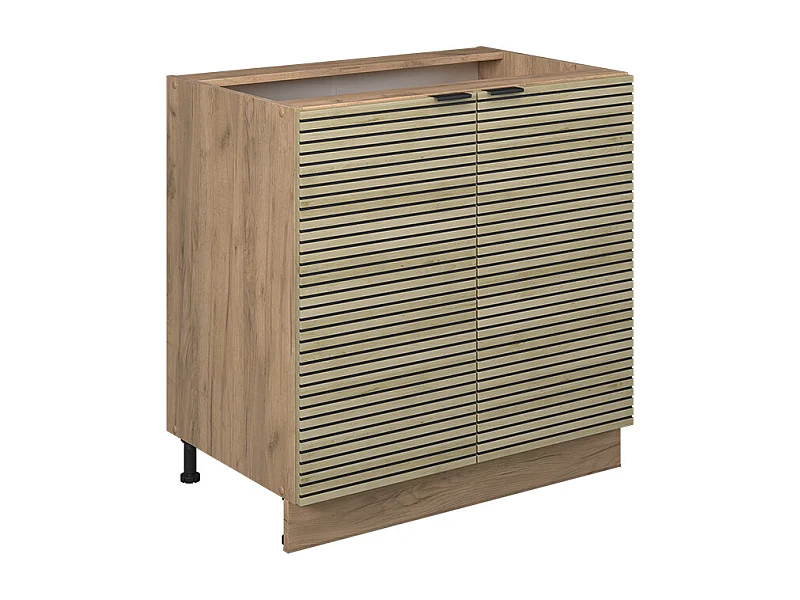 Meuble bas de cuisine panneau en chêne 80x51.6x82 fame-line