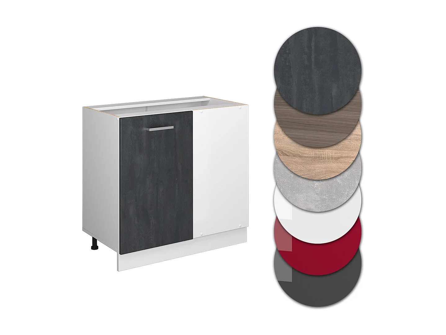 Meuble dangle béton noir 86x60x81.6 r-line