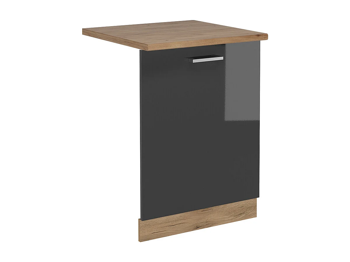 Façade de lave-vaisselle anthracite haute brillance 60x1.6x81.8 r-line