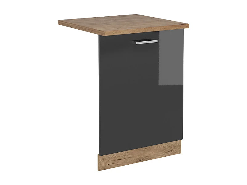 Façade de lave-vaisselle anthracite haute brillance 60x1.6x81.8 r-line