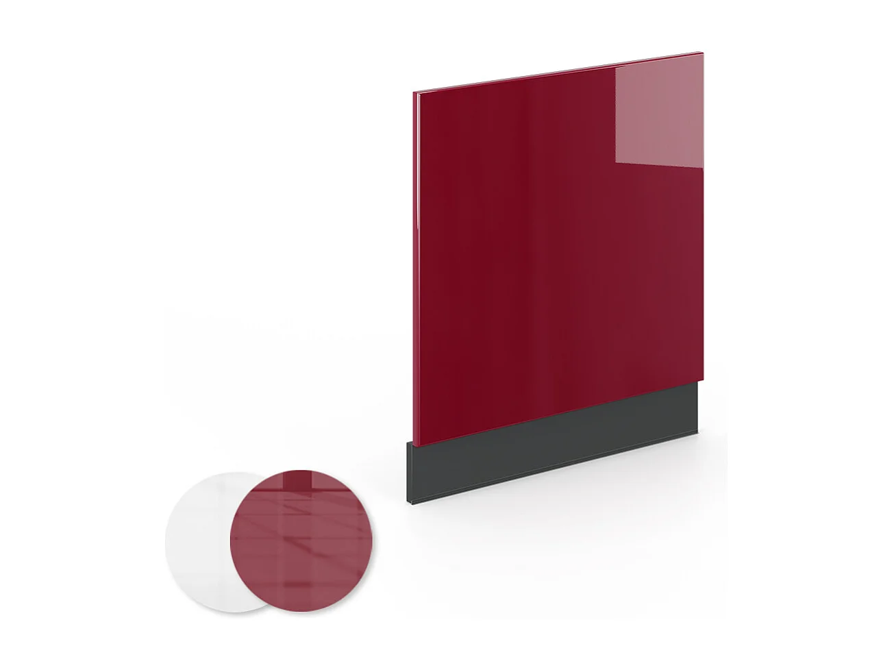 Façade rouge bordeaux haute brillance 60x1.6x67.4 fame-line