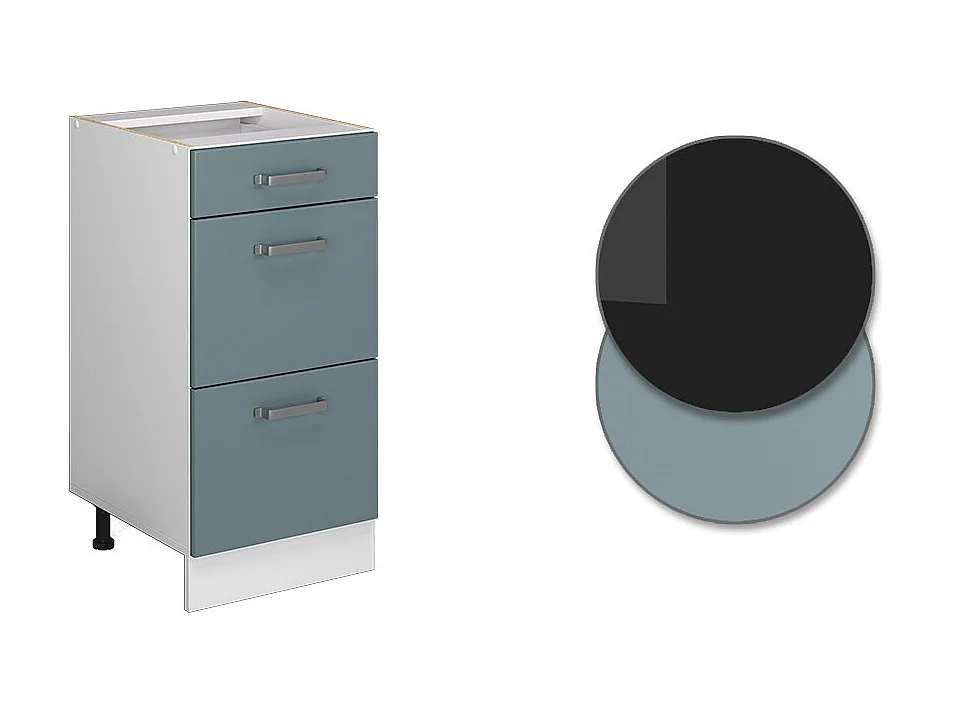 Mueble bajo de cocina gris azulado 40x46x81.6 r-line