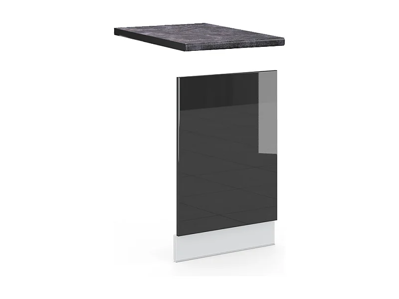 Panel frontal antracita alto brillo 45x1.6x67.4 fame-line