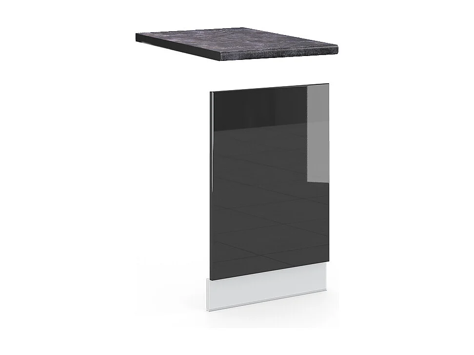 Panel frontal antracita alto brillo 45x1.6x67.4 fame-line