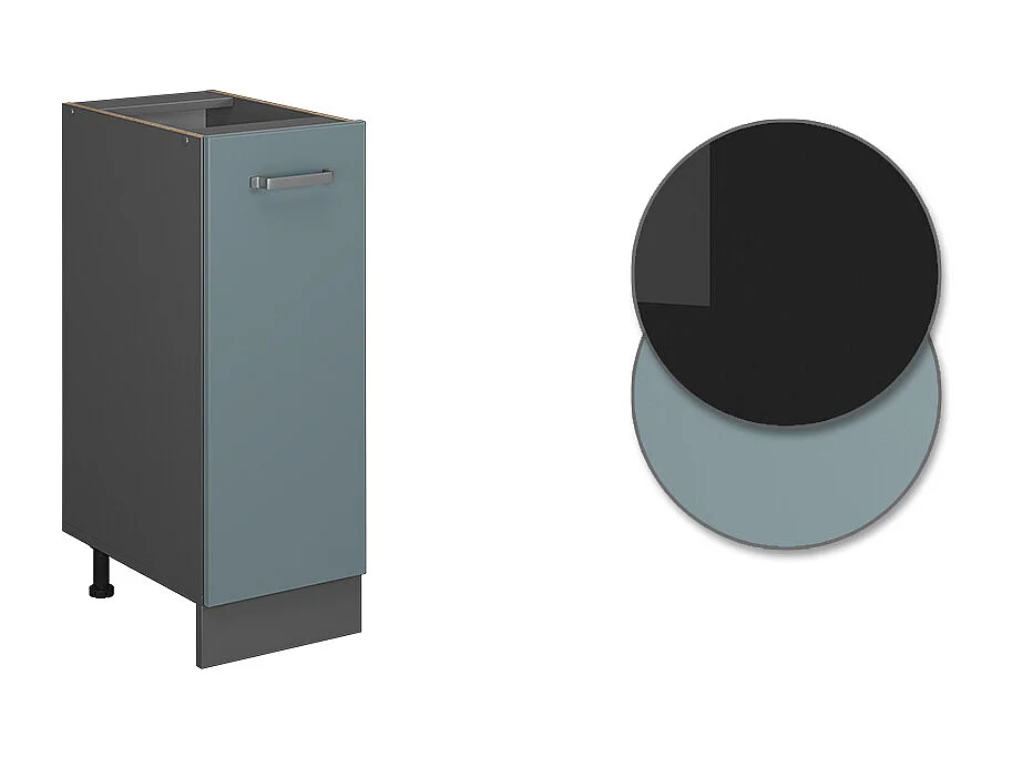 Meuble de cuisine bleu-gris 30x60x81.6 r-line