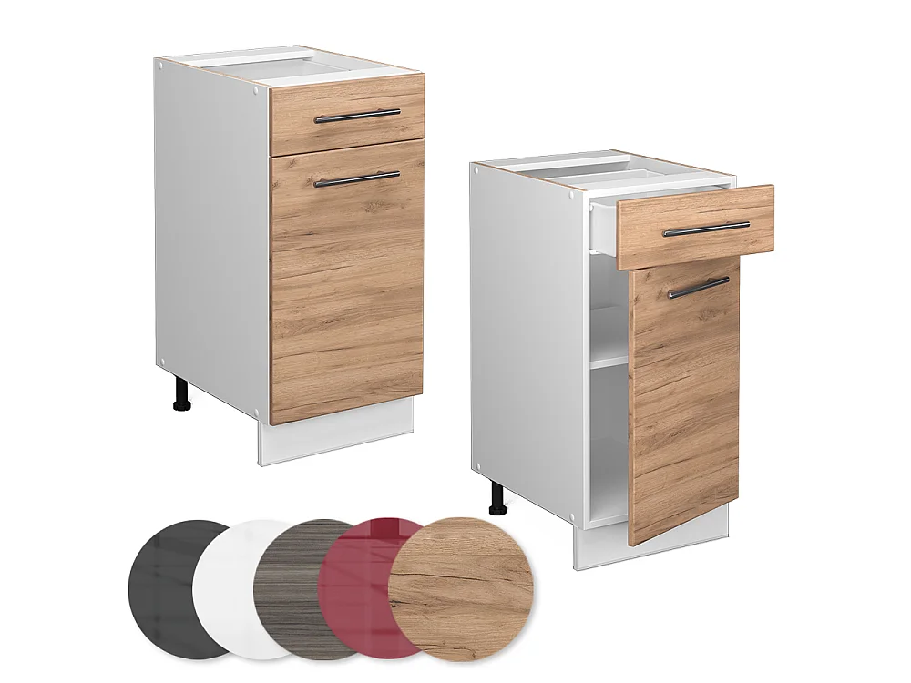 Mobiletto base per cucina Rovere dorato 40x51.6x82 fame-line