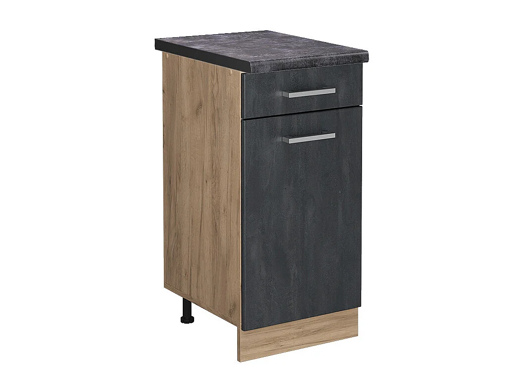 Mueble bajo de cocina hormigón negro 40x60x81.6 r-line