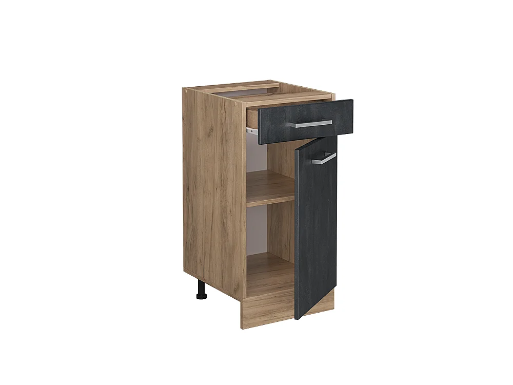 Mobiletto base per cucina Calce nera 40x60x81.6 r-line