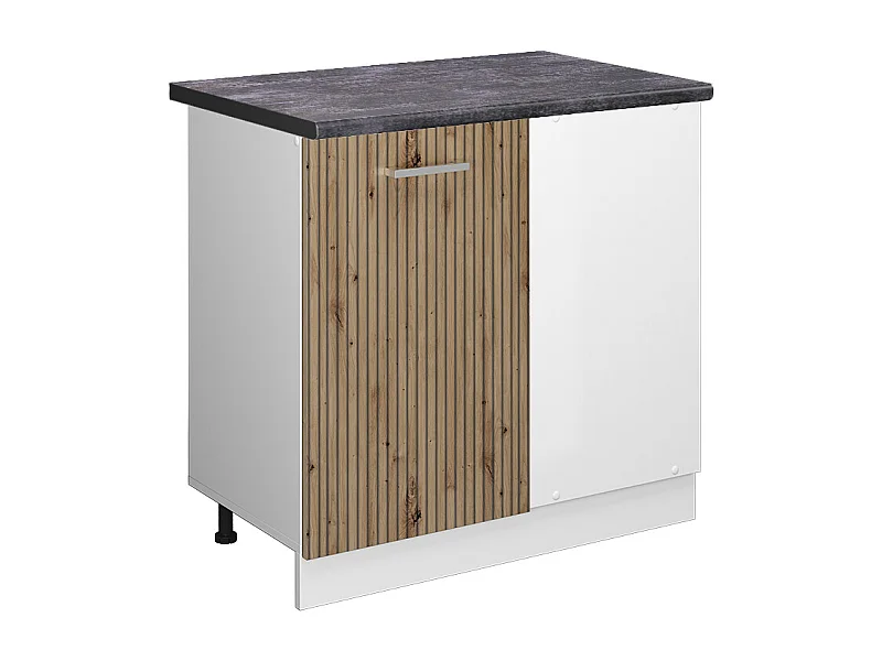 Armário baixo de canto carvalho artesanal 86x60x81.6 r-line