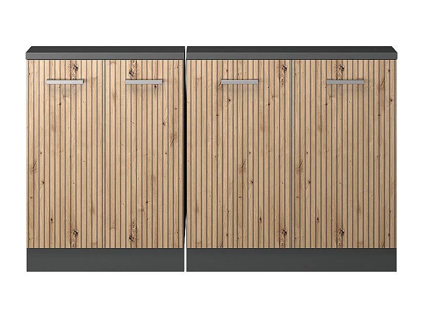 Armario de cocina para techo inclinado roble artesanal 140x46x81.6 r-line