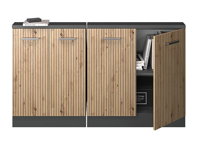 Meuble sous pente chêne artisan 140x46x81.6 r-line