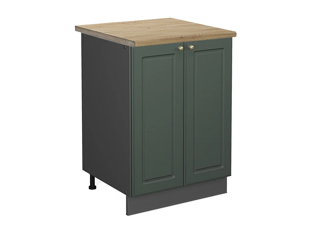 Meuble bas de cuisine vert or campagne 60x60x82 fame-line