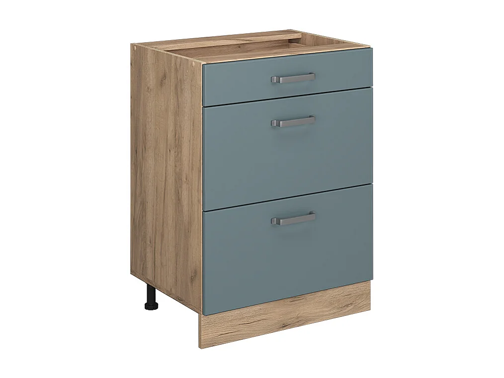 Meuble cuisine bleu-gris 60x46x81.6 r-line