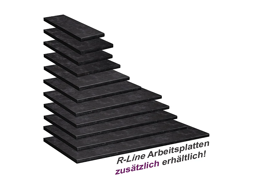 Plan de travail cuisine anthracite 40x60x2.8 r-line