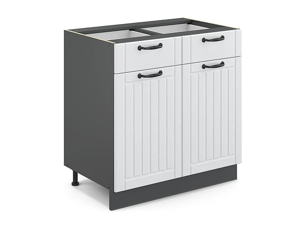 Meuble cuisine blanc campagne 80x51.6x82 fame-line