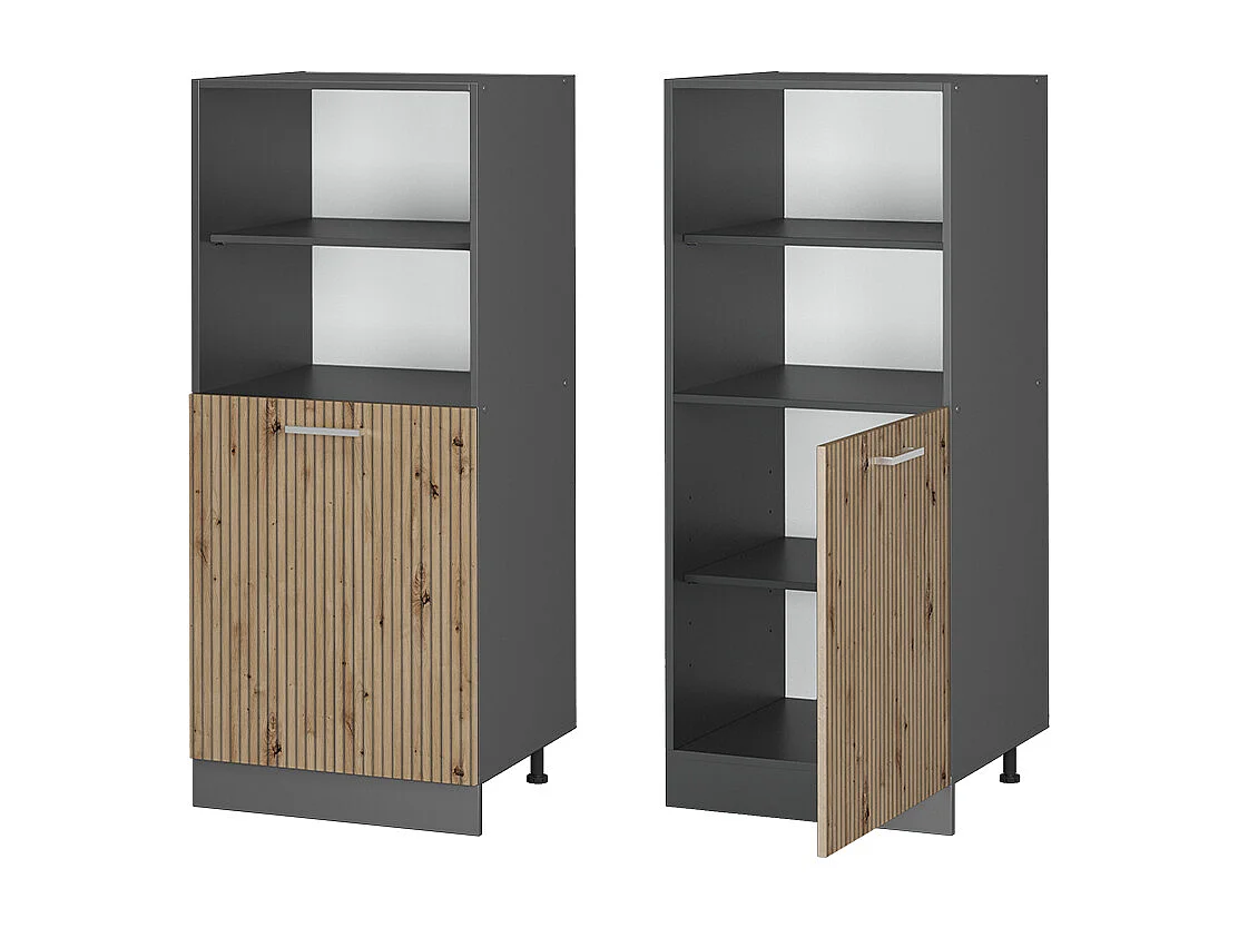 Meuble pour four chêne artisan 60x57x143 r-line