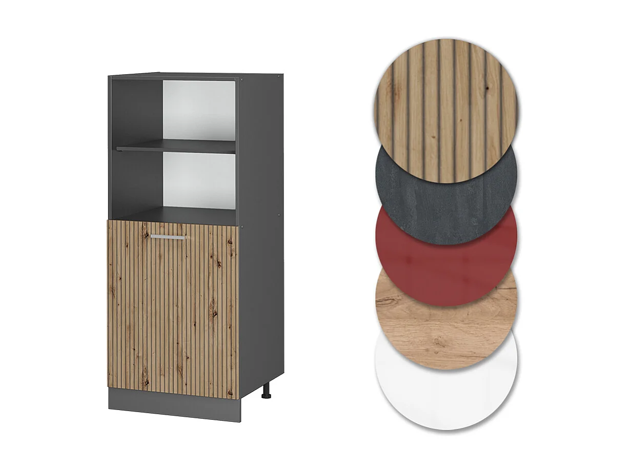 Meuble pour four chêne artisan 60x57x143 r-line