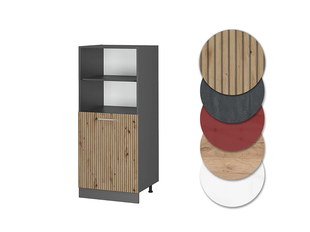Meuble pour four chêne artisan 60x57x143 r-line