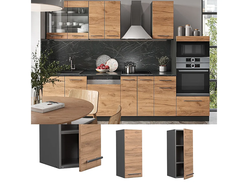 Wall cabinet gold power oak 30x34.1x72 fame-line