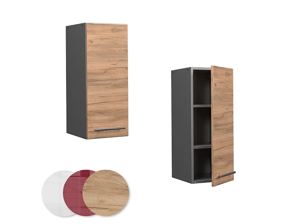 Wall cabinet gold power oak 30x34.1x72 fame-line