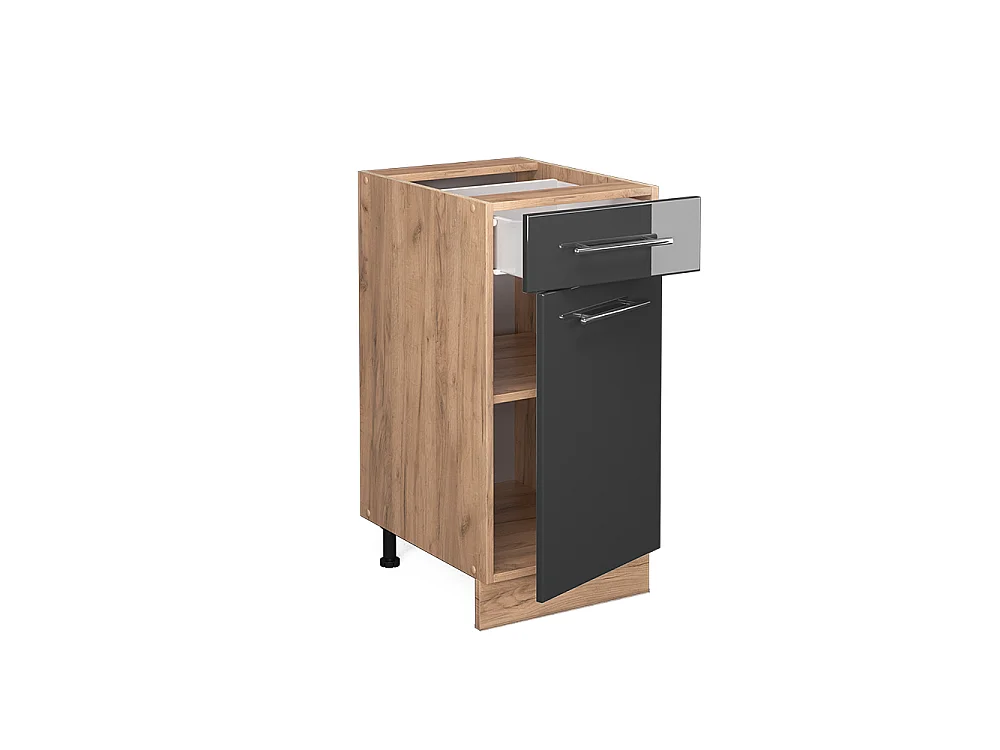 Küchenunterschrank anthrazit hochglanz 40x51.6x82 fame-line