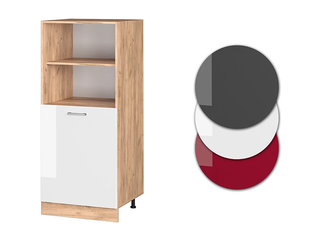 Mobile per forno da incasso bianco lucido 60x57x143 r-line