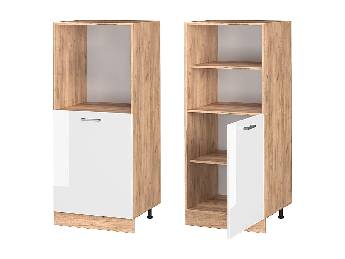 Meuble pour four blanc haute brillance 60x57x143 r-line