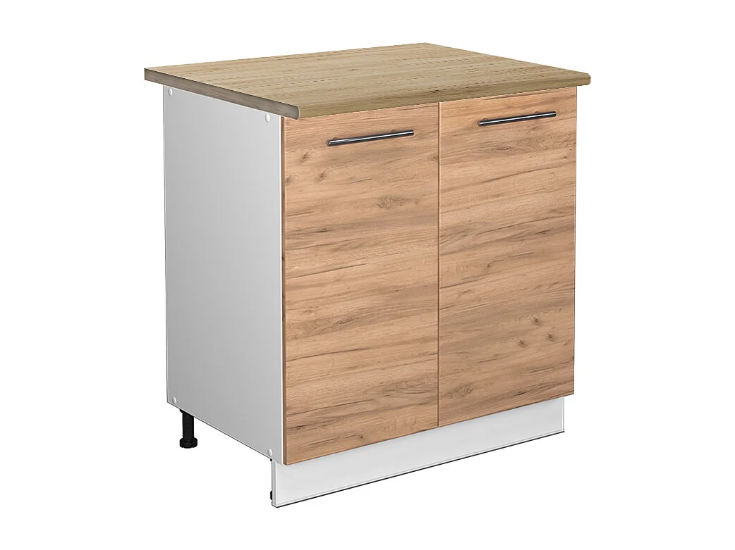 Meuble bas sous-évier chêne de force doré 80x60x82 fame-line