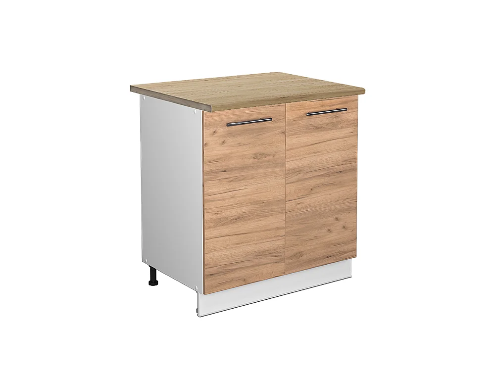 Meuble bas sous-évier chêne de force doré 80x60x82 fame-line