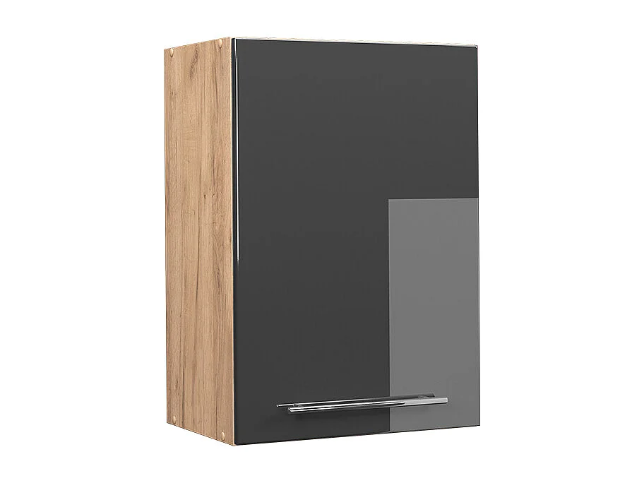 Elément haut de cuisine anthracite haute brillance 50x34.1x72 fame-line