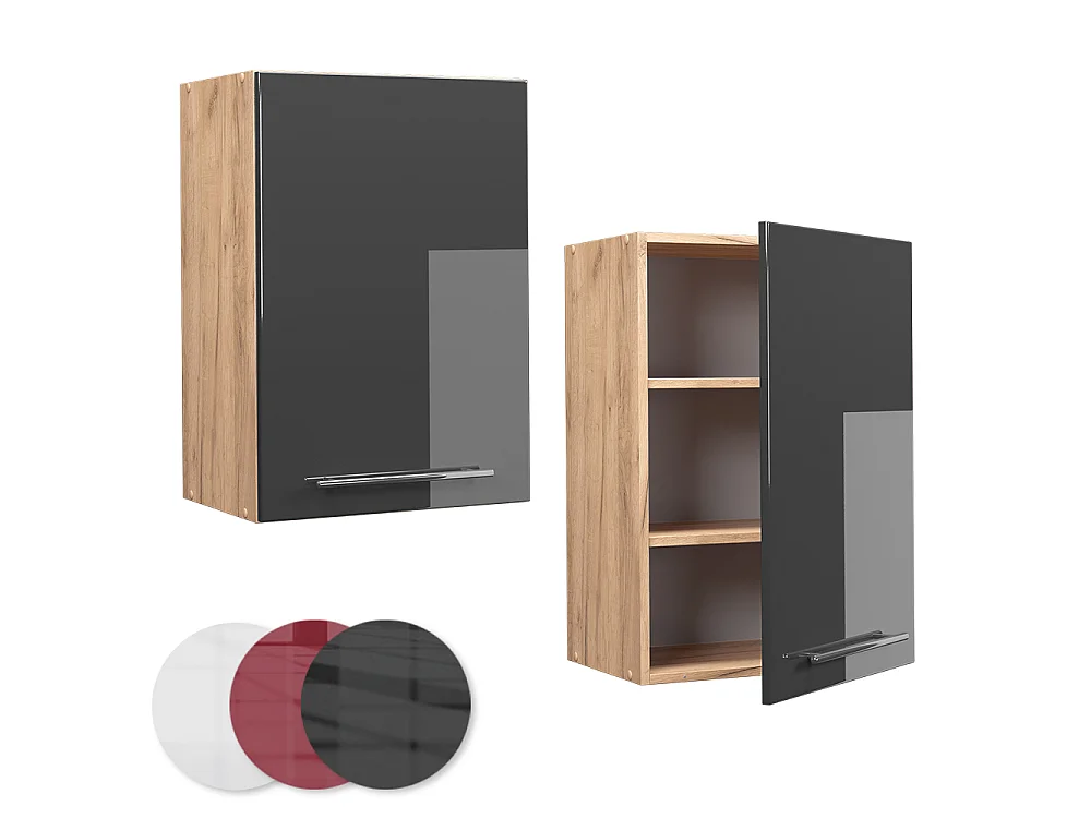 Wall cabinet anthracite high gloss 50x34.1x72 fame-line
