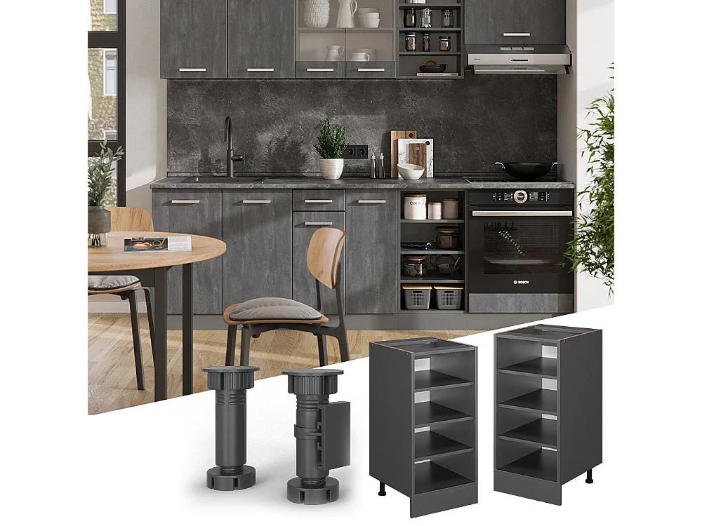 Estante de cocina antracita 40x60x81.6 r-line