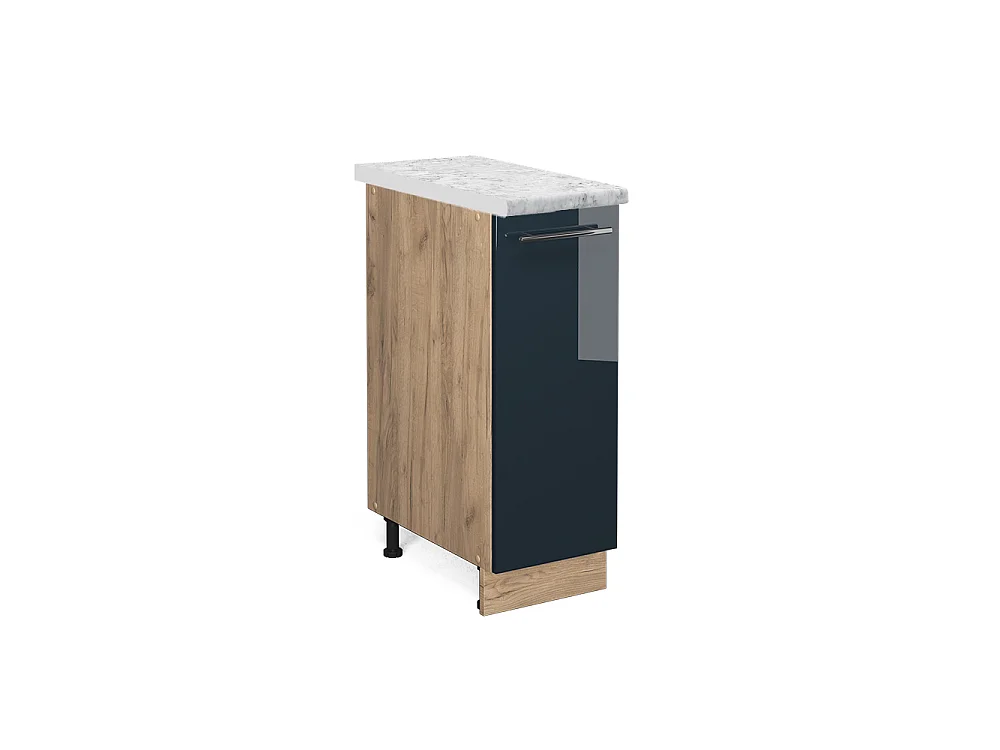 Apothekerschrank dunkelblau hochglanz 30x60x82 fame-line