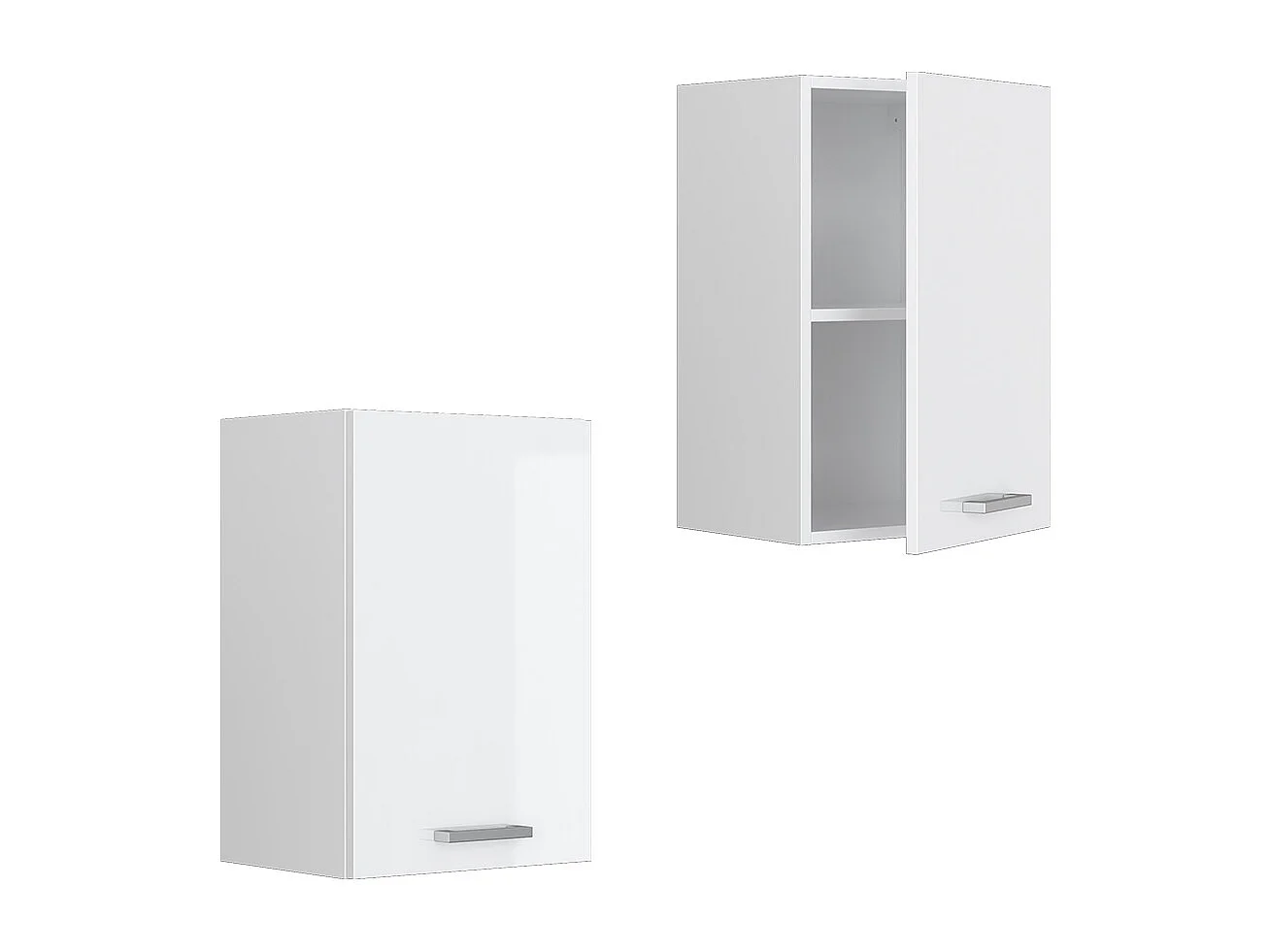 Elément haut de cuisine blanc haute brillance 40x31x60 r-line