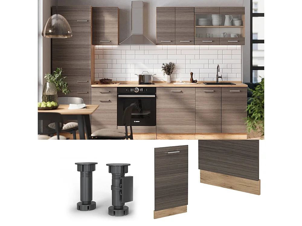 Geschirrspülblende edelgrau 45x1.6x81.8 r-line