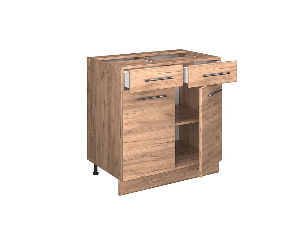Küchenunterschrank goldkraft eiche 80x60x82 fame-line