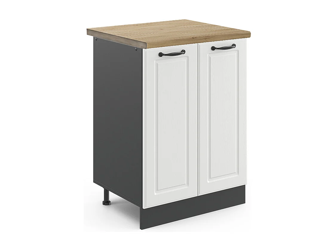 Meuble bas de cuisine blanc campagne 60x60x81.6 r-line