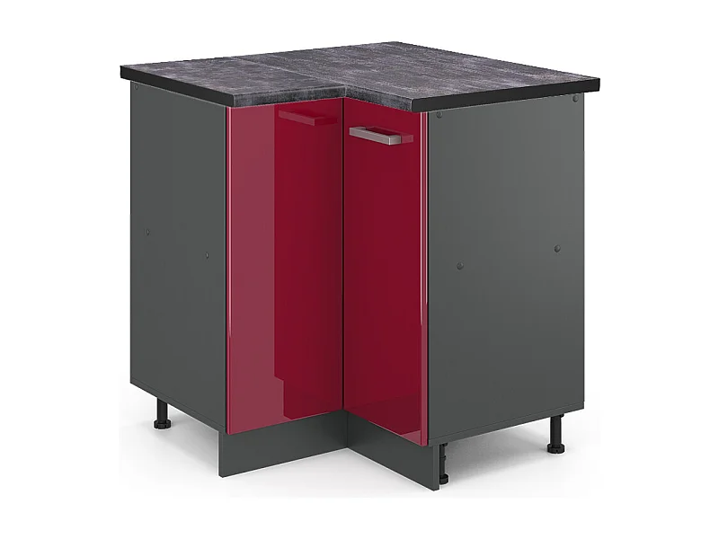 Meuble dangle rouge brillant 75.6x60x81.6 r-line