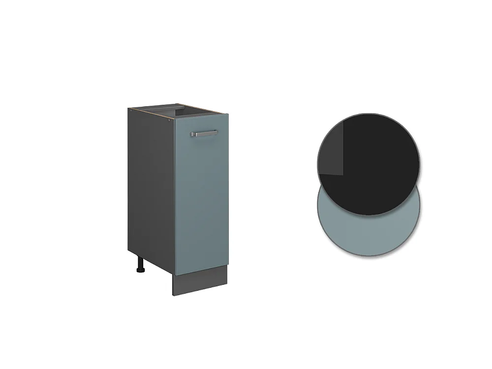 Meuble de cuisine bleu-gris 30x60x81.6 r-line