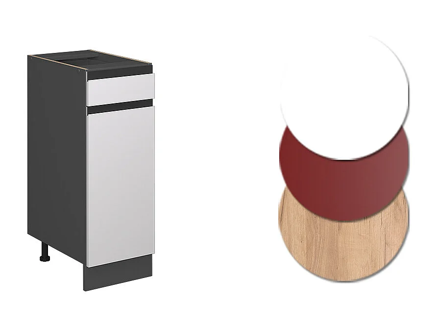 Mobiletto base per cucina bianco 30x60x81.6 r-line