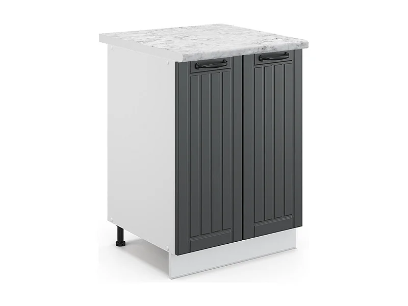 Keukenonderkast antraciet landhuis 60x60x82 fame-line