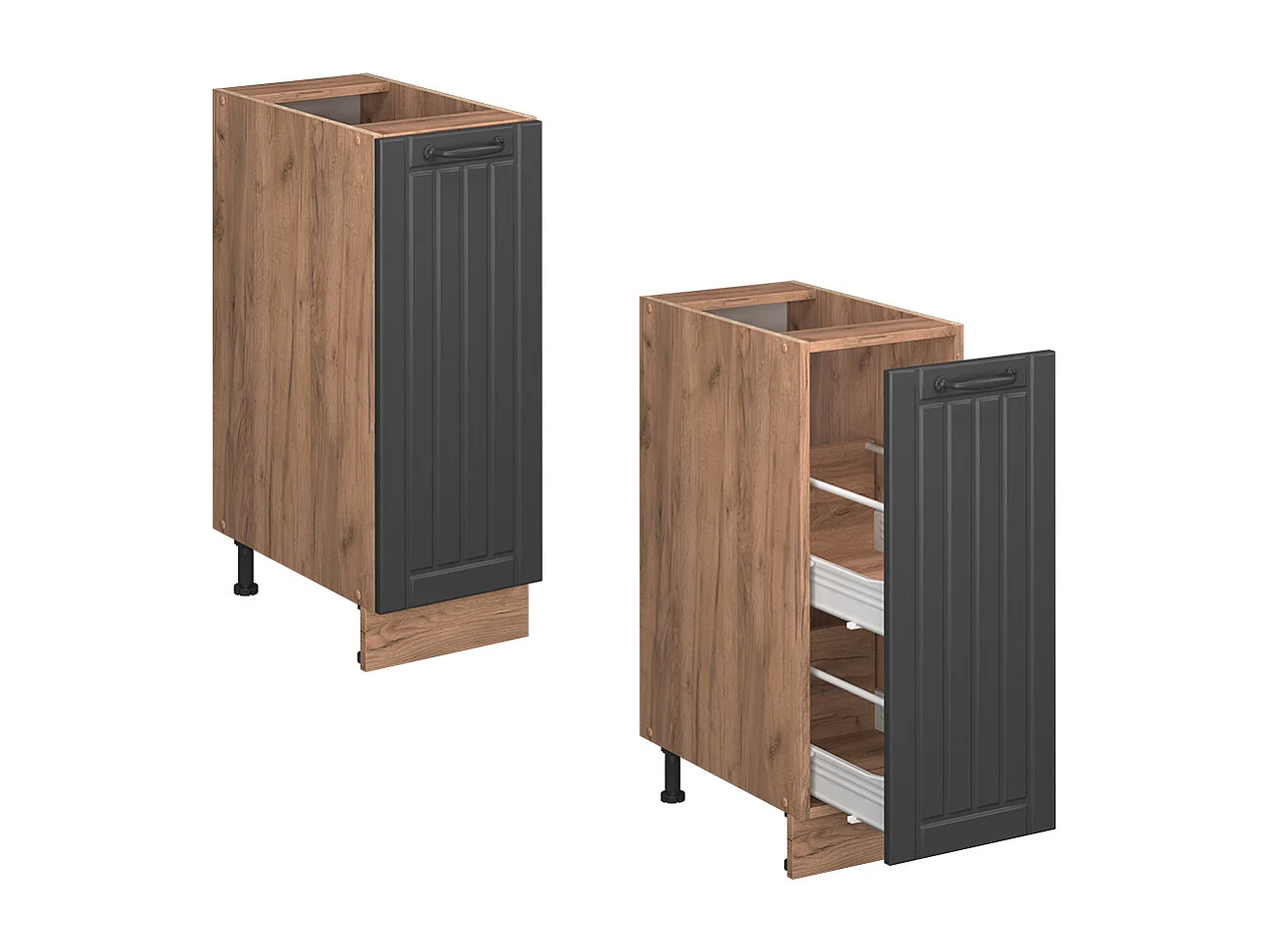 Armario de farmacia gris oscuro 30x60x82 fame-line