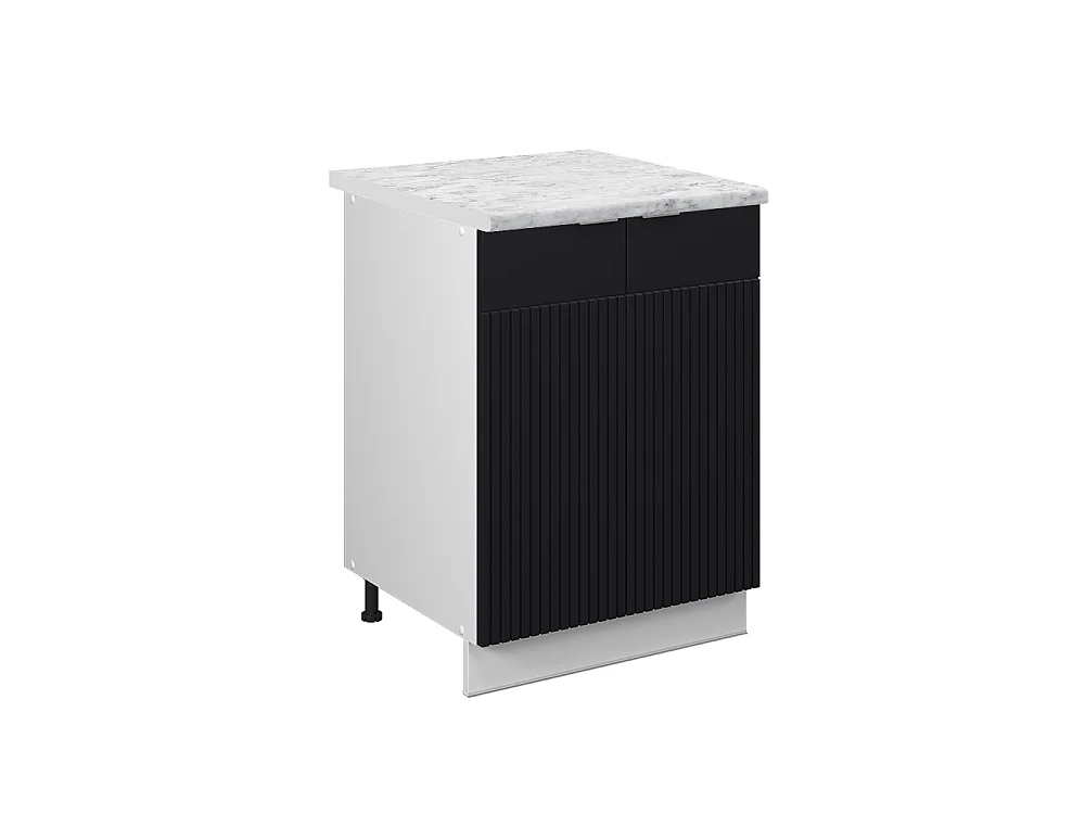 Keukenonderkast zwart gestreept 60x60x82 fame-line