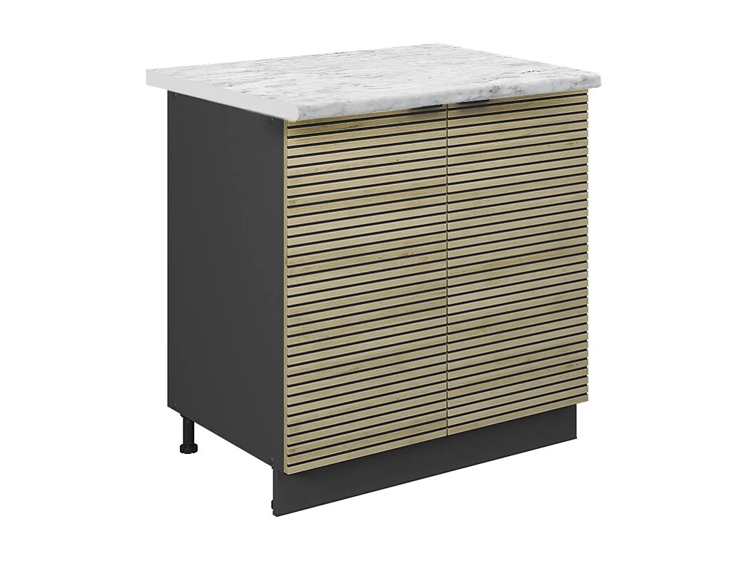 Wastafelkast eiken paneel 80x60x82 fame-line